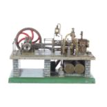 A period model of a live steam mill engine