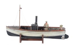A model of the 'African Queen' steam boat