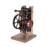A well engineered model of a live steam wall mounted engine