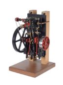 A well engineered model of a live steam wall mounted engine