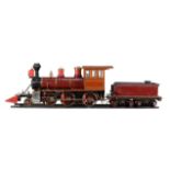 A well engineered 7 1/4 inch gauge model of an American Mogul 2-6-0 tender locomotive