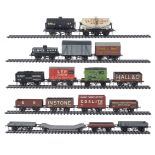 A collection of 10mm scale mixed rake of goods wagons