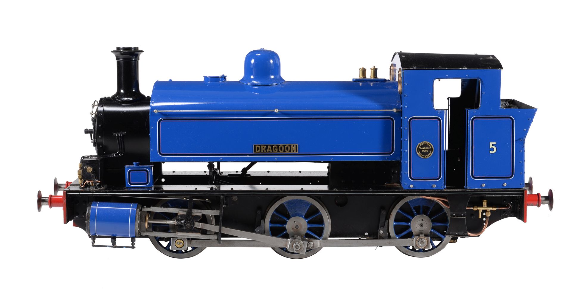 A well engineered 7 1/4 inch gauge model of a 0-6-0 saddle tank locomotive No 5 'Holmside'