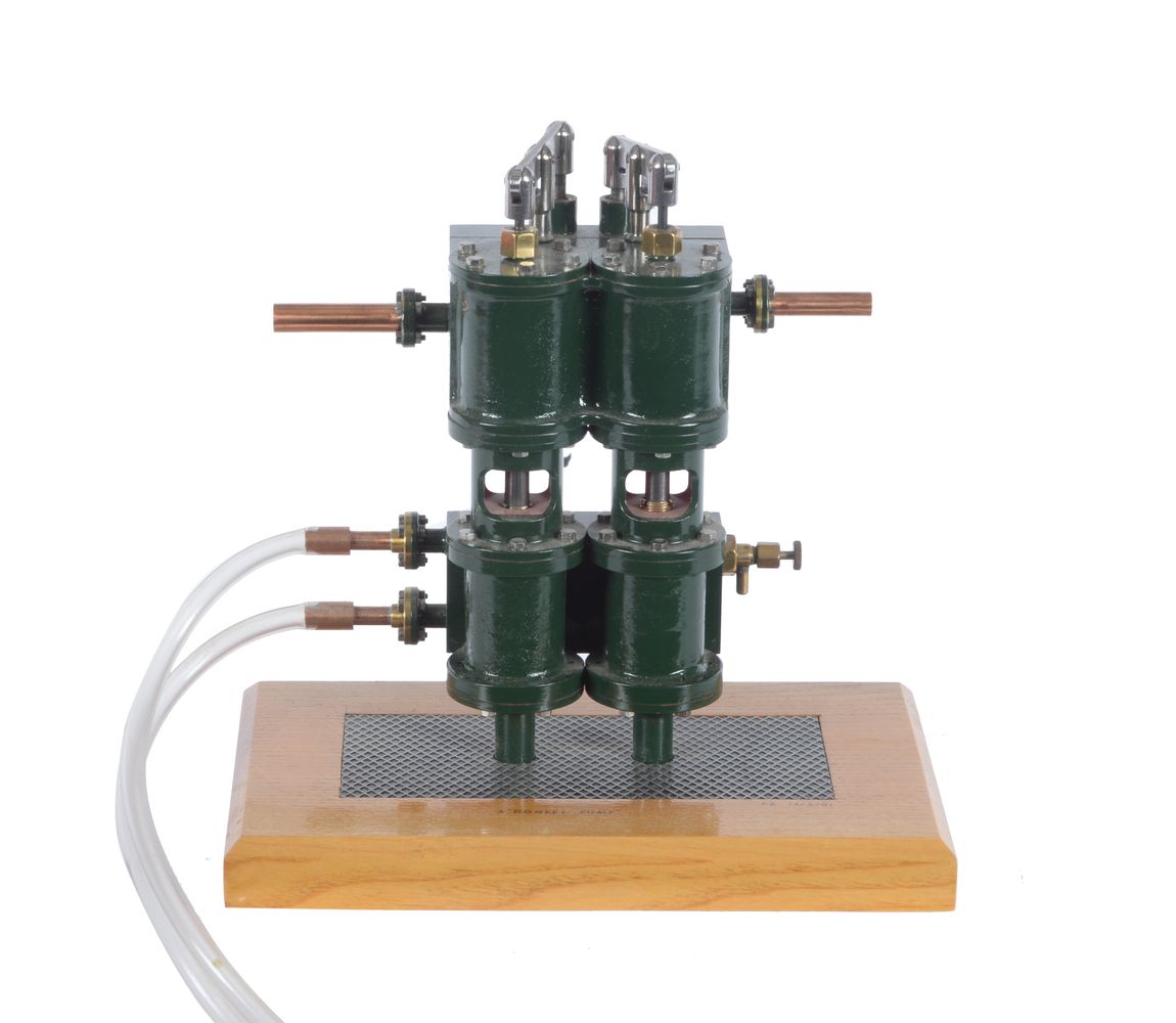 A well engineered model of a twin duplex 'donkey' steam pump - Image 3 of 4
