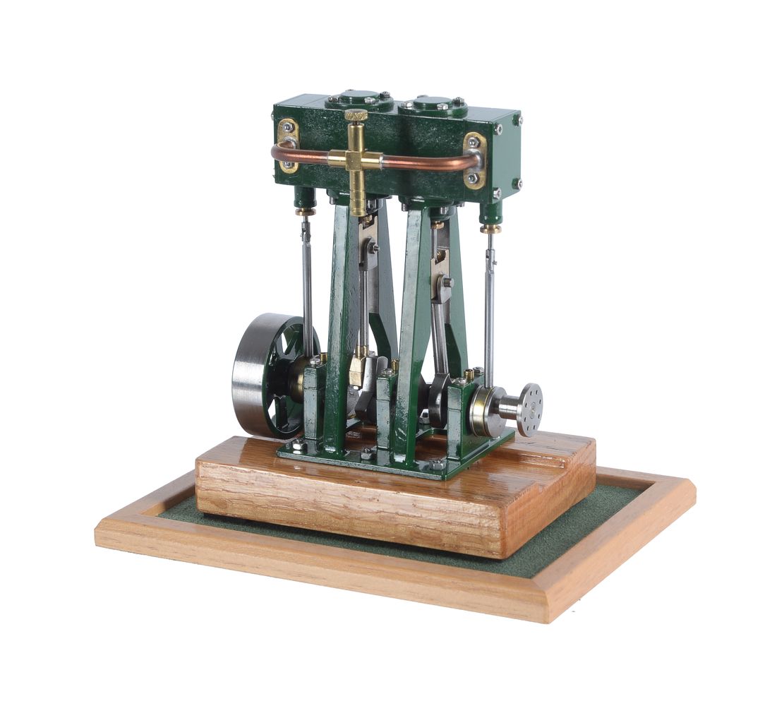 A well engineered model of a twin simple vertical marine engine