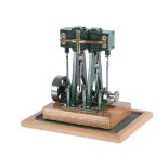 A well engineered model of a twin simple vertical marine engine