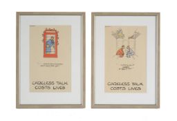 λ Fougasse (British 1887-1965) Careless talk costs lives