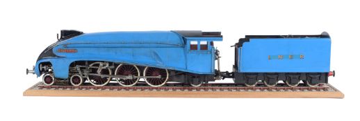 A rare restoration project model of a 3 1/2 inch gauge A4 LNER 4-6-2 tender locomotive 'Silver Fox'