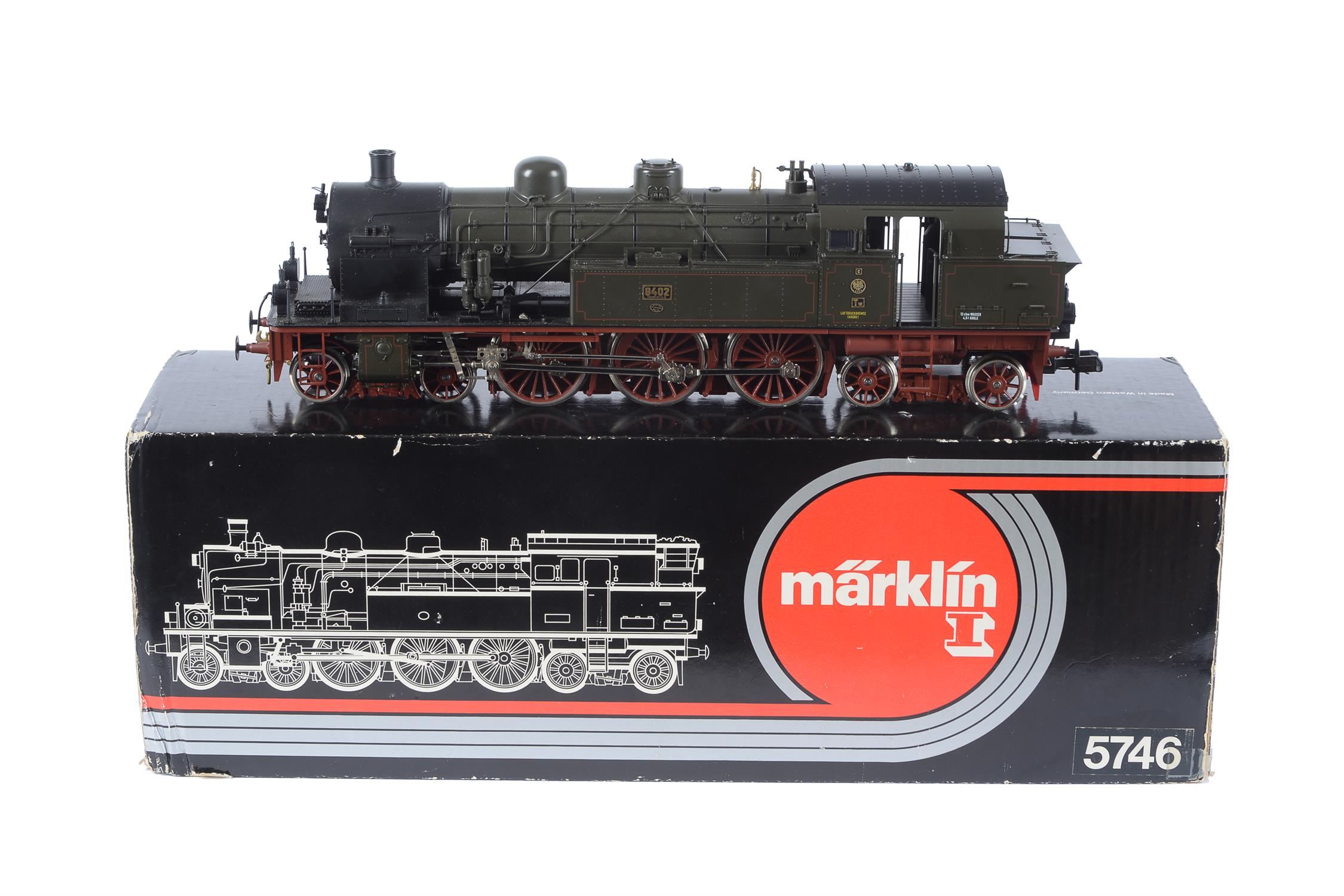 A gauge 1 Märklin model of a German 4-6-4 side tank locomotive No 8402 - Image 6 of 6