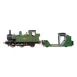 An exhibition standard 7 1/4 inch gauge model of a Great Western Railway 14xx tank locomotive