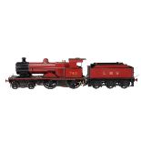 A well engineered 5 inch gauge model of a 4-4-0 Midland Compound tender locomotive No 745 'Maid of K