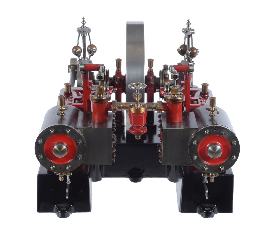 An exhibition standard model of a double Tangye horizontal mill engine - Image 3 of 3