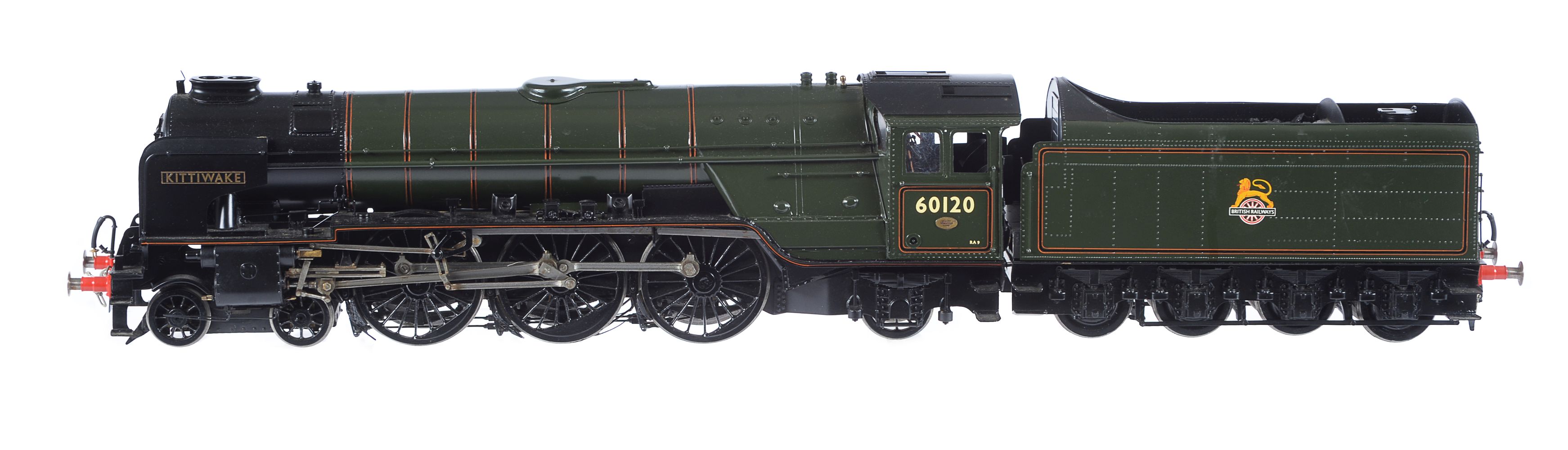 A fine gauge 1 model of a LNER A1 Class 4-6-2 tender locomotive No 60120 'Kittiwake'