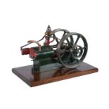 A well engineered model of a 'Jowitt Major' twin cylinder 'Popet valve' horizontal mill engine