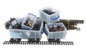 A collection of gauge 1 track and equipment