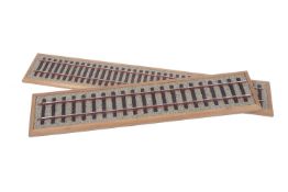 Two 3 1/2 inch gauge locomotive display tracks