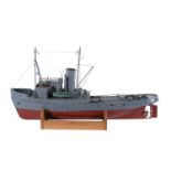An exhibition standard model of the Assurance Class WW2 armed tug 'Endeavour' Plymouth