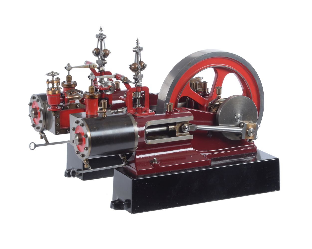 An exhibition standard model of a double Tangye horizontal mill engine