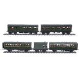 A rake of 10mm scale gauge 1 Southern Railway Isle of Wight Stock