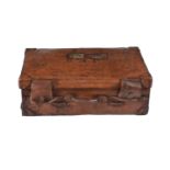 A leather steamer travelling case/trunk