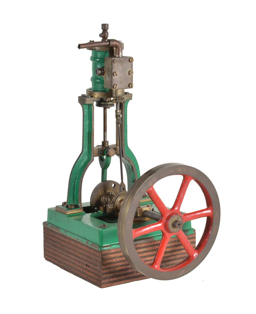 A rare and early Stevenson dockyard model of a live steam vertical mill engine