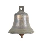 A very heavy large gauge 'bell metal' bell with clangor