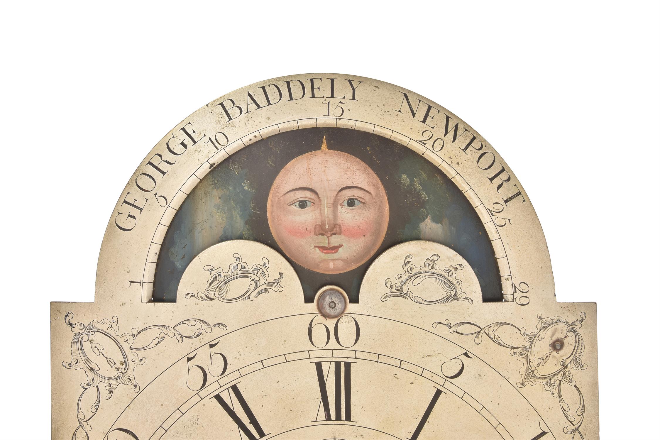 A George III oak eight-day longcase clock with moonphase, George Baddely, Newport, circa 1785 - Image 3 of 5