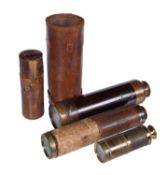 Three brass refracting telescopes, one signed for Shuttleworth, London, circa 1800