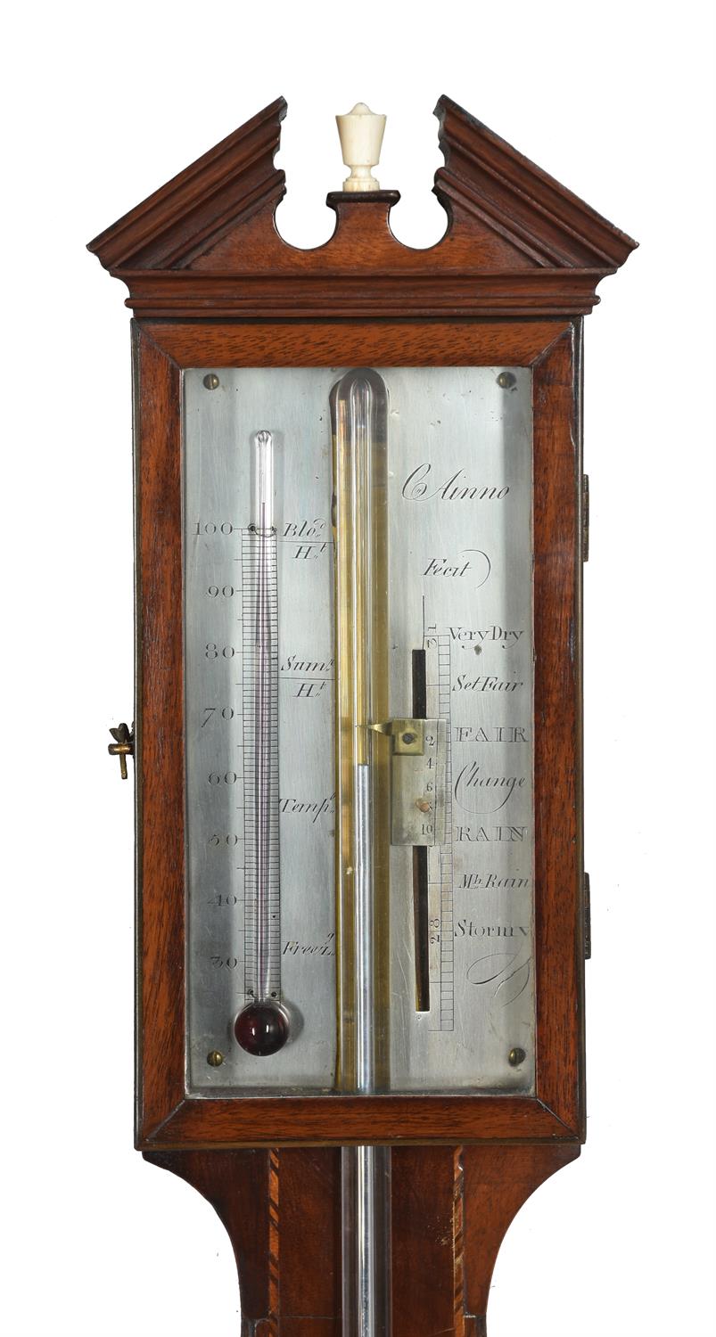 A George III mahogany mercury stick barometer, Charles Aiano, London, circa 1810 - Image 2 of 3