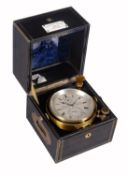 A Victorian rosewood two-day marine chronometer, Parkinson and Frodsham, London, circa 1880