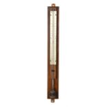 A stick barometer with isothermal altitude scale, Short and Mason, London, early 20th century