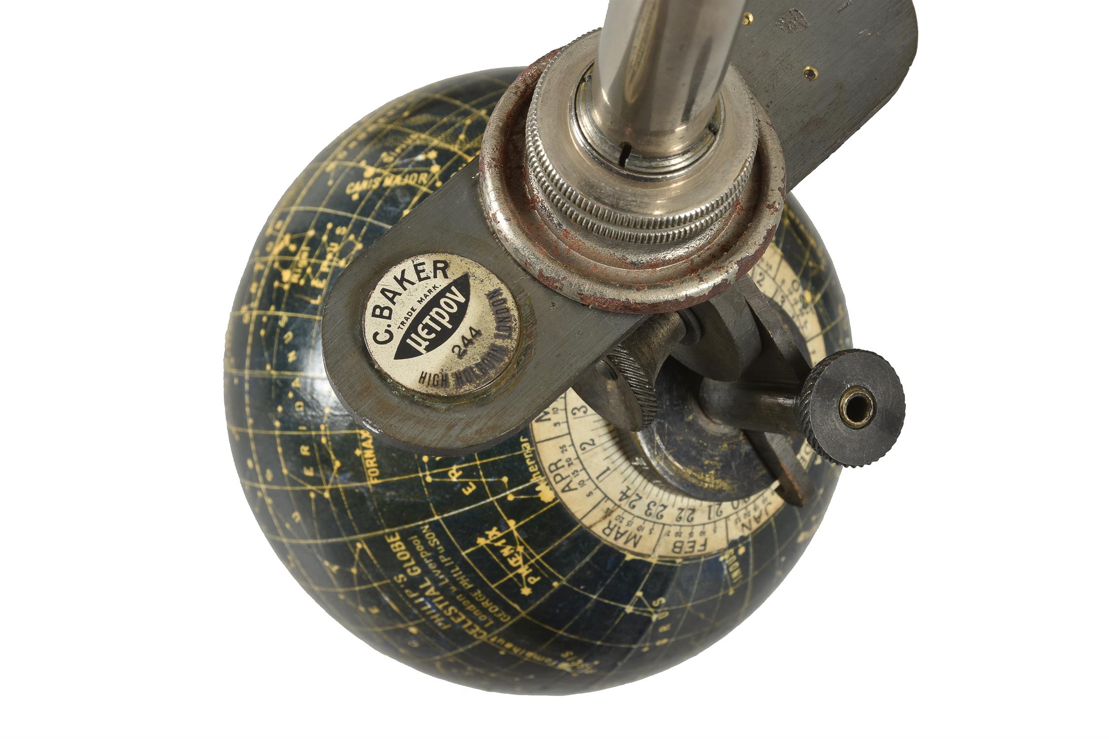 An unusual 4 inch celestial globe, C. Baker, London, early 20th century - Image 7 of 7