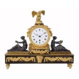 A Regency bronze mantel timepiece , unsigned but probably by Baetens, London, circa 1825