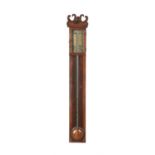 A George III mahogany mercury stick barometer, Jonathan Illingworth, Hallifax, circa 1800