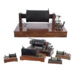 A collection of six laboratory electric induction coils, unsigned, early 20th century