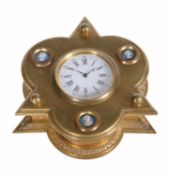 A Victorian gilt table clock in the manner of Thomas Cole, unsigned, circa 1840