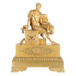 A French Empire ormolu figural mantel clock, Guyerdet Aine, Paris, early 19th century