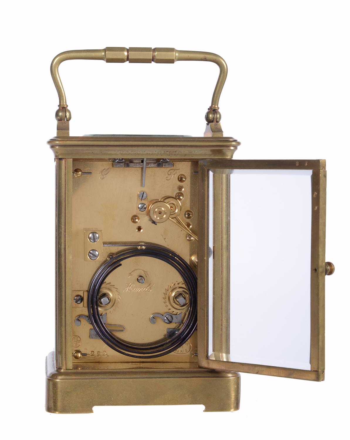 A French brass petit-sonnerie carriage clock, Richard et Cie, Paris for Dent, London, circa 1880 - Image 3 of 3