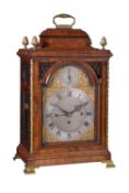 A George III mahogany quarter-chiming table clock, signed for James Tregent, London, circa 1775