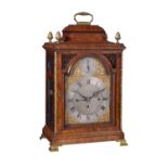 A George III mahogany quarter-chiming table clock, signed for James Tregent, London, circa 1775