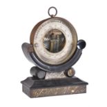 A French aneroid ‘Holosteric’ barometer with thermometer , Retailed by Ducatillon, Paris, circa 1860
