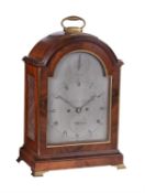 A George III mahogany table clock, signed for John Chance, Chepstow, circa 1800