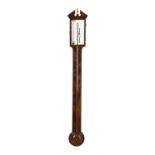 A George III mahogany mercury stick barometer, Pedraglio, London, circa 1810