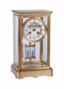 A French gilt brass four-glass mantel clock, Richard et Cie, paris, late 19th century