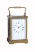 A French brass petit-sonnerie carriage clock, Richard et Cie, Paris for Dent, London, circa 1880