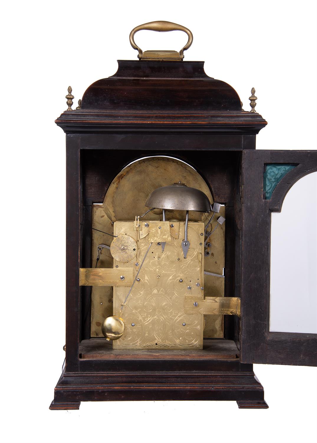 An ebonised bracket clock, bearing signature for Thomas Monkhouse, probably Dutch, circa 1770 - Image 4 of 4