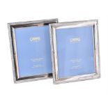 Two modern silver mounted rectangular photo frames by Carr's of Sheffield Ltd.