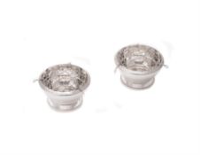 A pair of silver posy bowls by Garrard & Co.