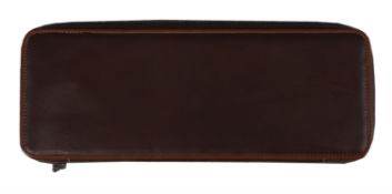 Lanvin, a brown leather tie case