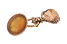 A Regency citrine swivel fob seal